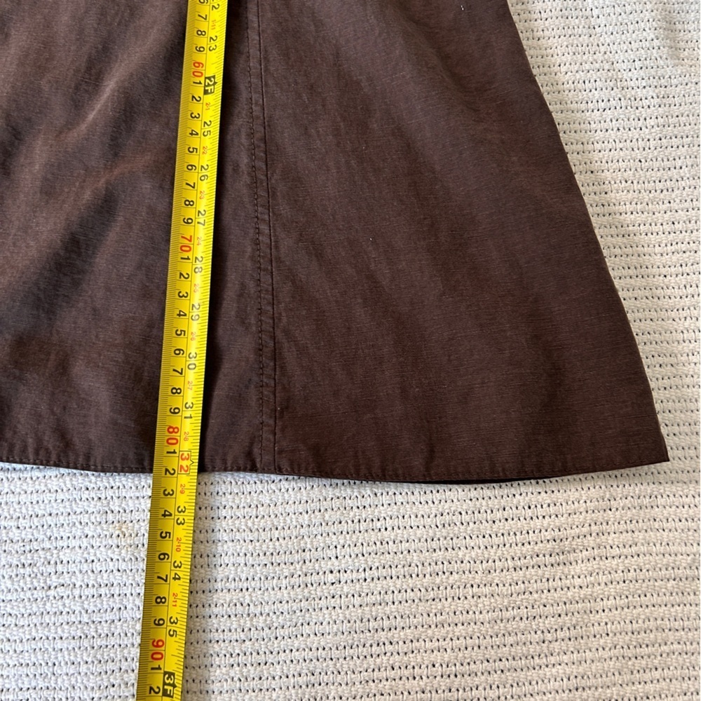 Marks & Spencer Women’s Size 8 Brown Button-Front Maxi Skirt Linen Blend Safari - Picture 13 of 14